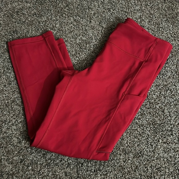 Lululemon Speed Up Crop 21” In “Dark Red” - Picture 1 of 5